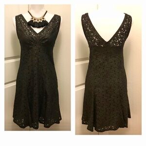 ANNA SUI Sleeveless Floral-Lace Dress